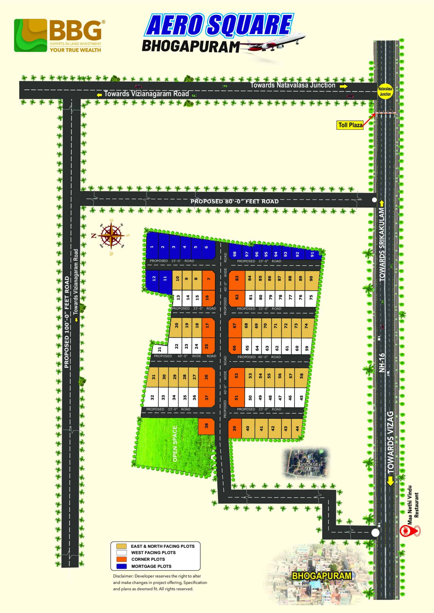 AERO SQUARE Bhogapuram detailed layout plan