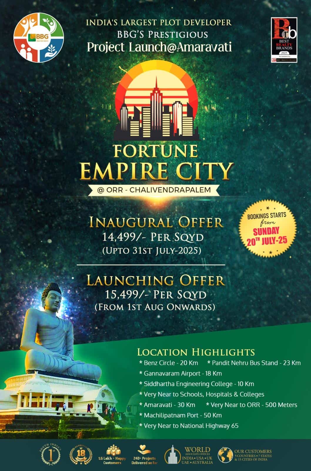 Best Plot Investment at Fortune Empire City, Vijayawada