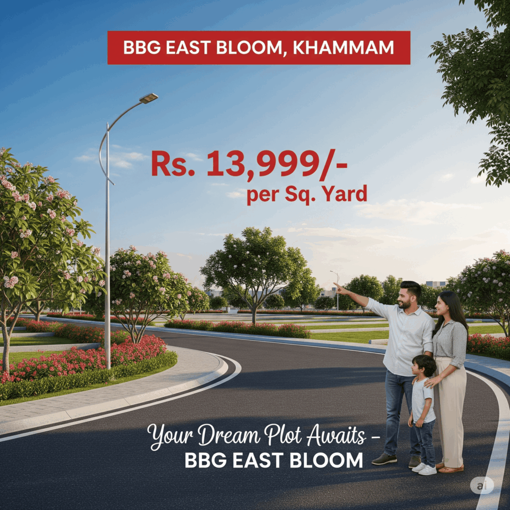 BBG East Bloom Khammam Premium Residential Plots for Sale at Rs 13,999 per Sq Yard