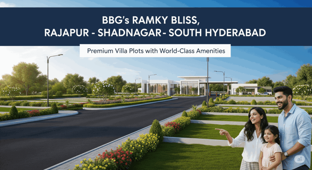 BBG Ramky Bliss premium luxury villa plots for sale in Shadnagar South Hyderabad