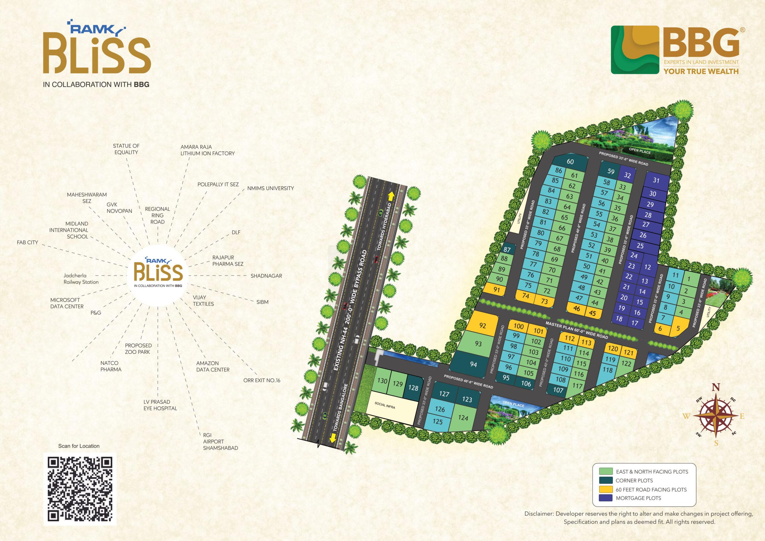 Villa Plots for Sale at BBG Ramky Bliss in Shadnagar