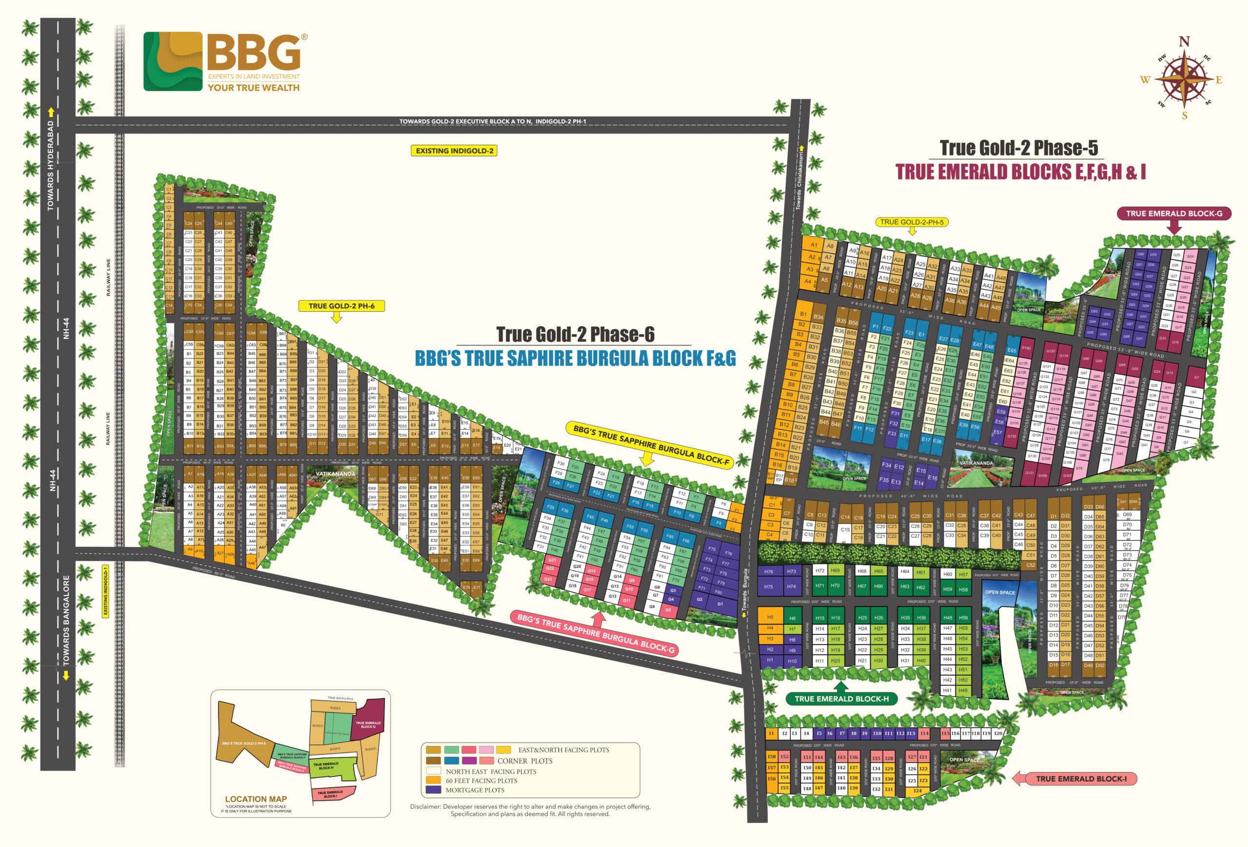 BBG True Emerald Burgula Residential Plots for Sale Layout Plan