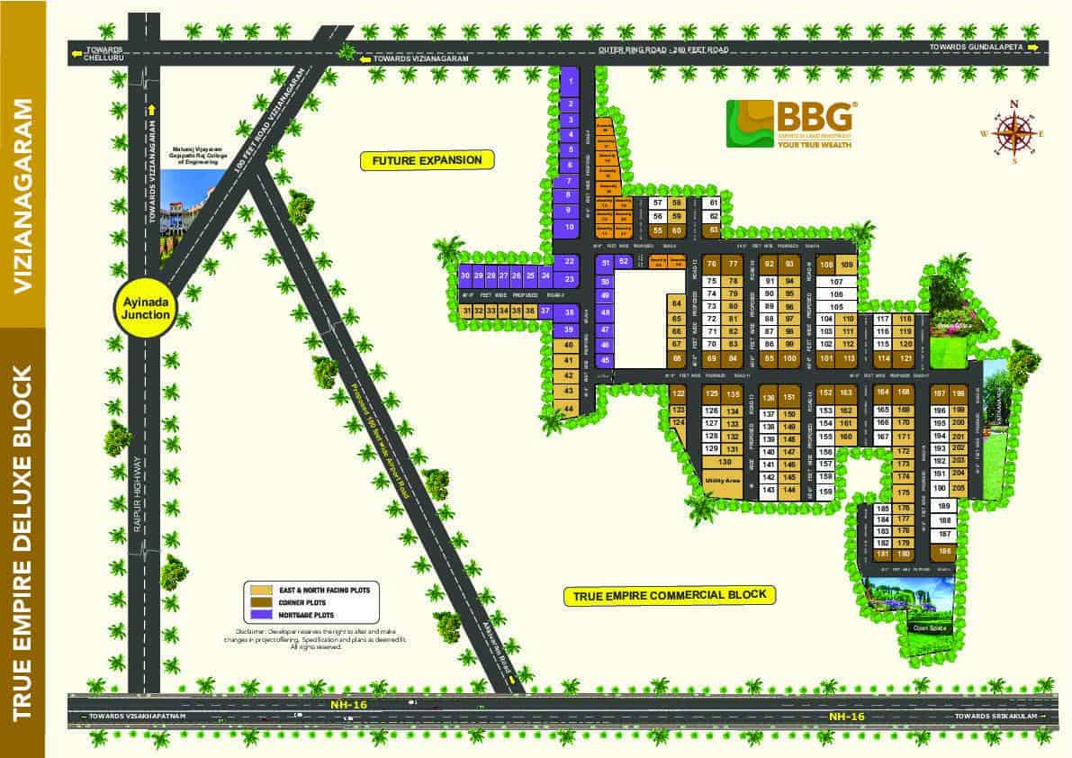 Residential Plots for Sale Layout Plan - True Empire Deluxe Block