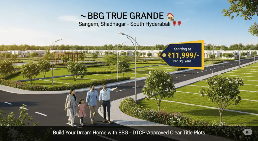 BBG True Grande – DTCP Approved Plots for Sale in South Hyderabad with Site Visit