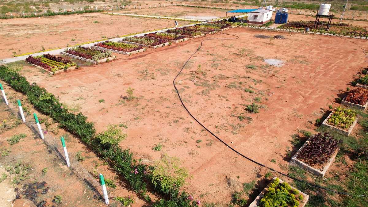 Site View of Premium Residential Plots in BBG True Highlands Raikal Shadnagar